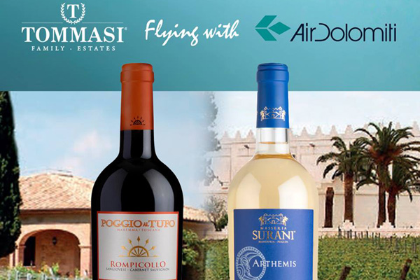 Air Dolomiti porta in volo i sapori della Famiglia Tommasi