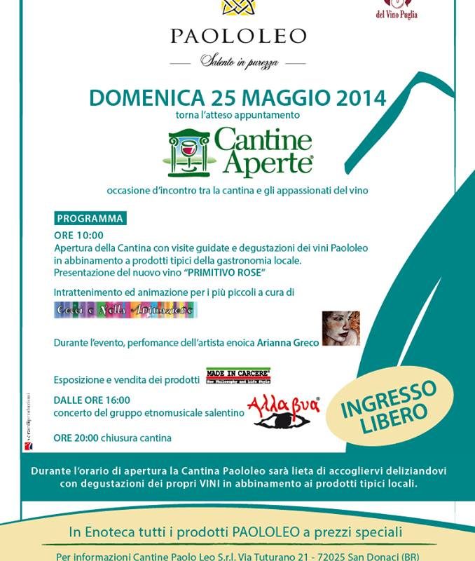 Cantine Aperte 2014 da Paolo Leo